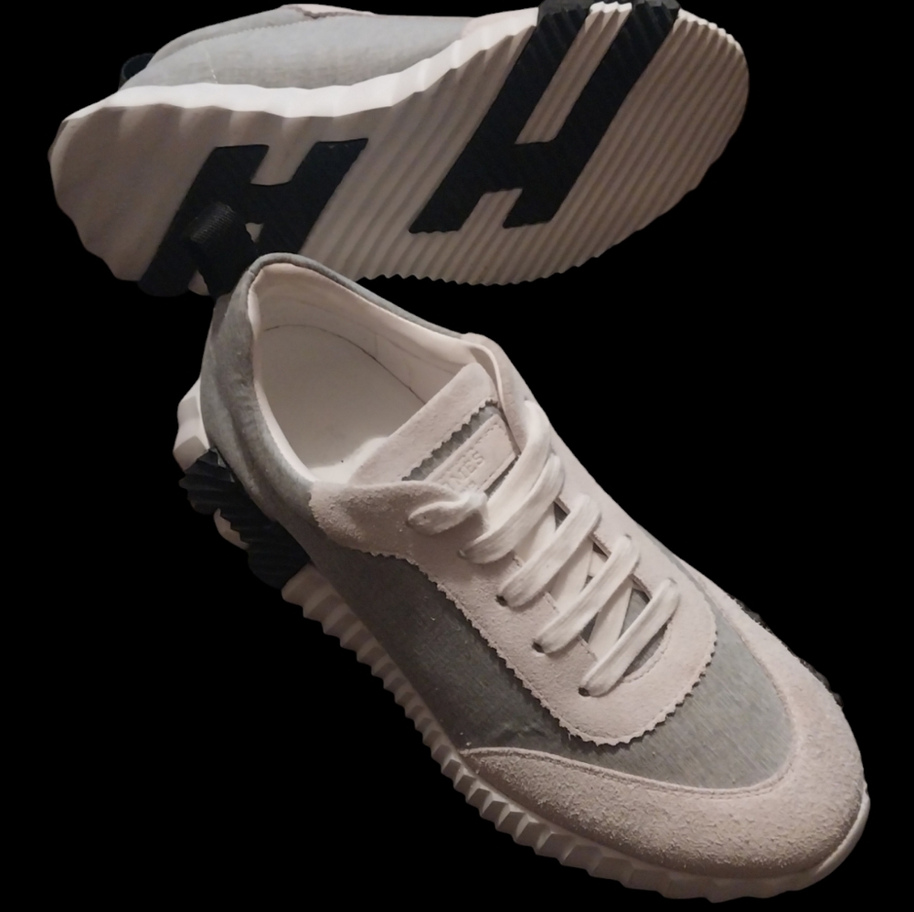Hermes Beige Bouncing Neoprene Suede Sneakers sz EUR 40/WMN US 10
